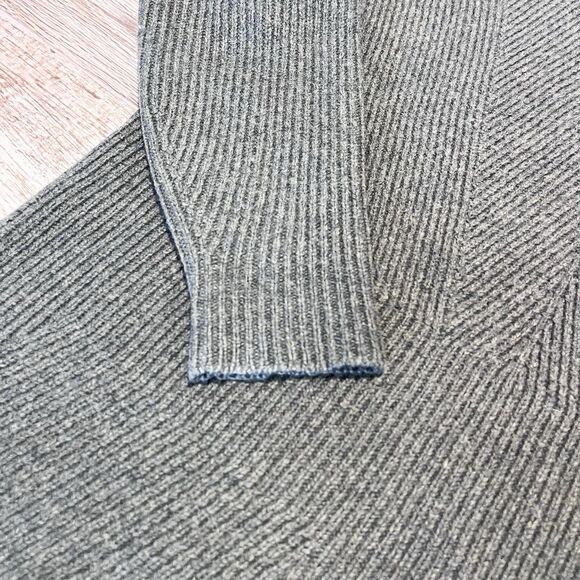 Madewell Sweater Womens Size Small Olive Merino Wool Ribbed Casual Stretch Top - Picture 6 of 14